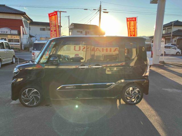 タントカスタムＲＳスタイルセレクション　ターボ　車検整備付２ＷＤ　ＣＶＴ　６６０ｃｃ　ターボ　ナビ　クルーズコントロール　衝突被害軽減ブレーキ　横滑り防止装置　ＡＢＳ　両側電動スライドドア　アイドリングストップ　プッシュボタンスタート　車検整備付（福島県）の中古車