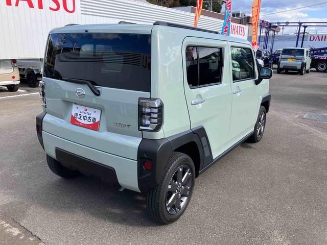 タフトGターボ 車検整備付2WD CVT 660cc ディスプレイオーディオ 衝突被害軽減ブレーキ 横滑り防止装置 ABS アイドリングストップ プッシュボタンスタート クルーズコントロール 前席シートヒーター 車検整備付(福島県)の中古車