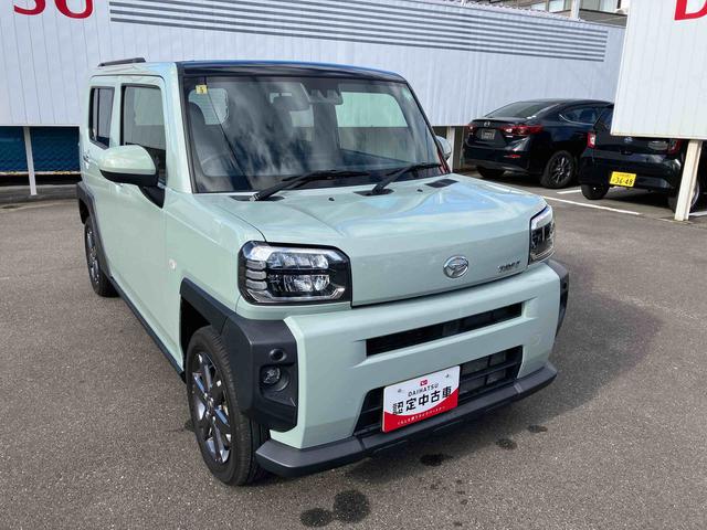 タフトGターボ 車検整備付2WD CVT 660cc ディスプレイオーディオ 衝突被害軽減ブレーキ 横滑り防止装置 ABS アイドリングストップ プッシュボタンスタート クルーズコントロール 前席シートヒーター 車検整備付(福島県)の中古車