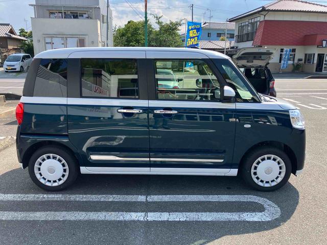 ムーヴキャンバスストライプスＧ２ＷＤ　ＣＶＴ　６６０ｃｃ　衝突被害軽減ブレーキ　横滑り防止機能　電動パーキングブレーキ　両側電動スライドドア　前席シートヒーター　アイドリングストップ　プッシュボタンスタート（福島県）の中古車