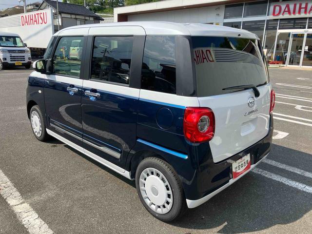 ムーヴキャンバスストライプスＧ２ＷＤ　ＣＶＴ　６６０ｃｃ　衝突被害軽減ブレーキ　横滑り防止機能　電動パーキングブレーキ　両側電動スライドドア　前席シートヒーター　アイドリングストップ　プッシュボタンスタート（福島県）の中古車