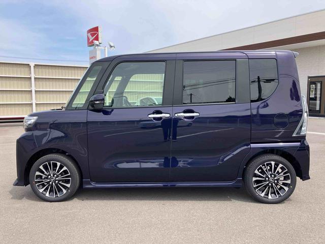 タントカスタムＲＳ２ＷＤ　ＣＶＴ　６６０ｃｃ　ターボ　衝突被害軽減ブレーキ　横滑り防止装置　ＡＢＳ　アイドリングストップ　プッシュボタンスタート　両側電動スライドドア　前席シートヒーター　パノラマモニター対応カメラ（福島県）の中古車