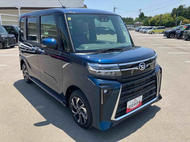 タントカスタムＸ２ＷＤ　ＣＶＴ　６６０ｃｃ　両側電動スライドドア　衝突被害軽減ブレーキ　横滑り防止装置　ＡＢＳ　アイドリングストップ　プッシュボタンスタート　前席シートヒーター　オートエアコン　ベンチシート（福島県）の中古車