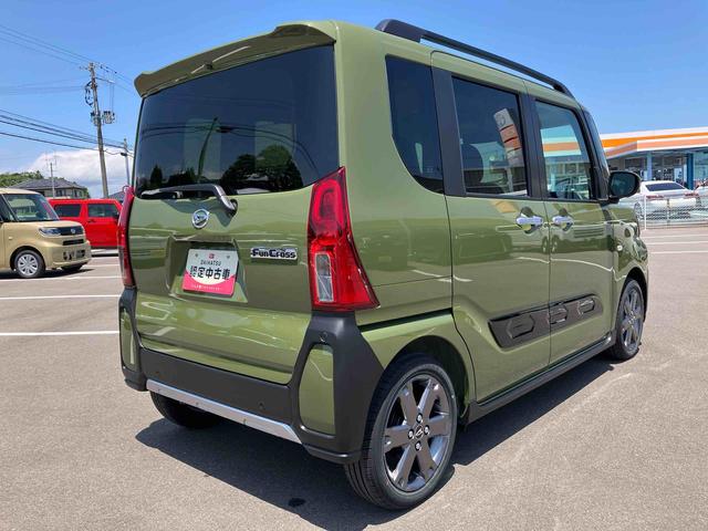 タントファンクロスターボ２ＷＤ　ＣＶＴ　６６０ｃｃ　衝突被害軽減ブレーキ　横滑り防止装置　ＡＢＳ　アイドリングストップ　プッシュボタンスタート　両側電動スライドドア　前席シートヒーター　ベンチシート　オートエアコン（福島県）の中古車