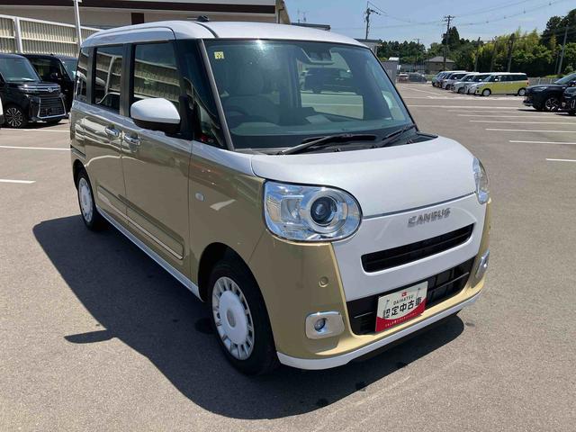 ムーヴキャンバスストライプスＧ２ＷＤ　ＣＶＴ　６６０ｃｃ　カーナビ　全方位モニター用カメラ　両側電動スライドドア　衝突被害軽減ブレーキ　横滑り防止装置　ＡＢＳ　アイドリングストップ　プッシュボタンスタート　前席シートヒーター（福島県）の中古車