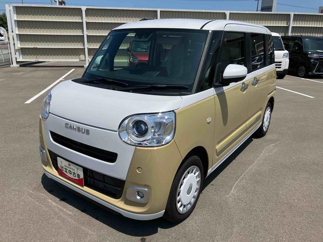 ムーヴキャンバスストライプスＧ２ＷＤ　ＣＶＴ　６６０ｃｃ　カーナビ　全方位モニター用カメラ　両側電動スライドドア　衝突被害軽減ブレーキ　横滑り防止装置　ＡＢＳ　アイドリングストップ　プッシュボタンスタート　前席シートヒーター（福島県）の中古車