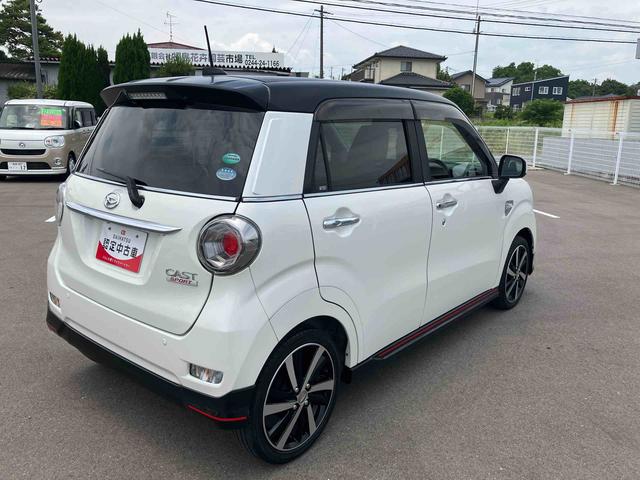 キャストスポーツＳＡII２ＷＤ　パドルシフト　ＣＶＴ　６６０ｃｃ　ターボ　ナビ　バックモニター　ＥＴＣ車載器　衝突被害軽減ブレーキ　横滑り防止装置　ＡＢＳ　アイドリングストップ　プッシュボタンスタート　ＭＯＭＯステアリング（福島県）の中古車