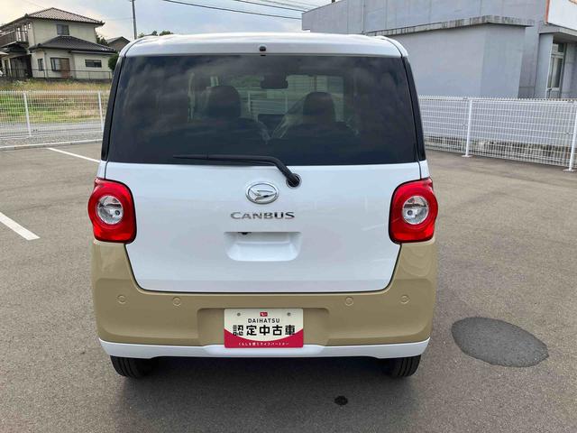 ムーヴキャンバスストライプスＧ２ＷＤ　ＣＶＴ　６６０ｃｃ　両側電動スライドドア　衝突被害軽減ブレーキ　横滑り防止装置　ＡＢＳ　アイドリングストップ　プッシュボタンスタート　前席シートヒーター　ホットカップホルダー　届出済未使用車（福島県）の中古車