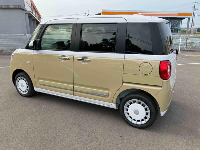 ムーヴキャンバスストライプスＧ２ＷＤ　ＣＶＴ　６６０ｃｃ　両側電動スライドドア　衝突被害軽減ブレーキ　横滑り防止装置　ＡＢＳ　アイドリングストップ　プッシュボタンスタート　前席シートヒーター　ホットカップホルダー　届出済未使用車（福島県）の中古車
