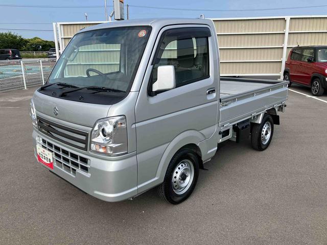 キャリイトラックＫＣスペシャルパートタイム４ＷＤ　６６０ｃｃ　フロア４ＡＴ　デュアルカメラブレーキサポート　運転席・助手席エアバッグ　カーナビ　バックモニター　アイドリングストップ　マニュアルエアコン　パワーウィンドウ（福島県）の中古車