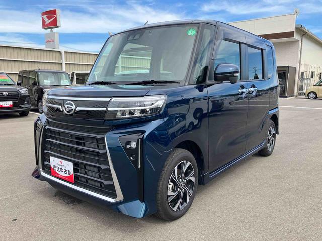 タントカスタムＸ２ＷＤ　ＣＶＴ　６６０ｃｃ　ナビ　全方位モニター　ＥＴＣ車載器　衝突被害軽減ブレーキ　横滑り防止装置　ＡＢＳ　両側電動スライドドア　アイドリングストップ　プッシュボタンスタート　前席シートヒーター（福島県）の中古車