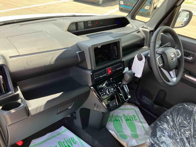 タントカスタムＲＳ２ＷＤ　６６０ｃｃ　ターボ　両側電動スライドドア　衝突被害軽減ブレーキ　横滑り防止装置　ＡＢＳ　アイドリングストップ　プッシュボタンスタート　ベンチシート　全方位モニター用カメラ　届出済未使用車（福島県）の中古車