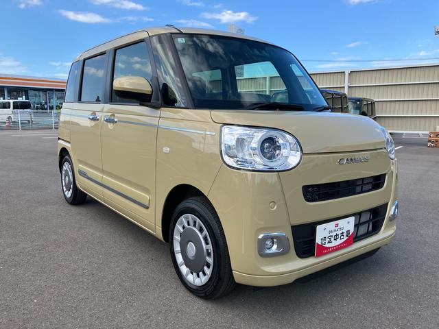 ムーヴキャンバスセオリーＧ２ＷＤ　ＣＶＴ　６６０ｃｃ　両側電動スライドドア　ナビ　バックモニター　ドライブレコーダー　衝突被害軽減ブレーキ　横滑り防止装置　ＡＢＳ　アイドリングストップ　プッシュボタンスタート　オートエアコン（福島県）の中古車