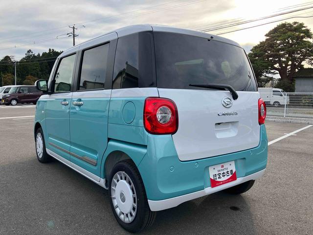 ムーヴキャンバスストライプスＧ２ＷＤ　ＣＶＴ　６６０ｃｃ　両側電動スライドドア　衝突被害軽減ブレーキ　横滑り防止装置　ＡＢＳ　サイドエアバッグ　ベンチシート　オートエアコン　アイドリングストップ　プッシュボタンスタート（福島県）の中古車