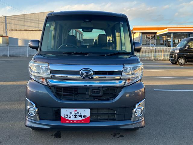 タントカスタムX トップエディションSAII2WD CVT 660cc ナビ 後席モニター ステアリングスイッチ 衝突被害軽減ブレーキ 横滑り防止装置 ABS アイドリングストップ プッシュボタンスタート 両側スライドドア ベンチシート(福島県)の中古車