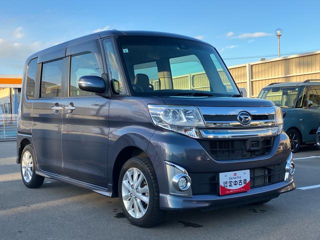 タントカスタムX トップエディションSAII2WD CVT 660cc ナビ 後席モニター ステアリングスイッチ 衝突被害軽減ブレーキ 横滑り防止装置 ABS アイドリングストップ プッシュボタンスタート 両側スライドドア ベンチシート(福島県)の中古車