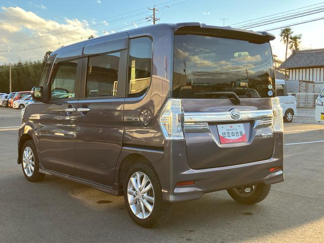 タントカスタムX トップエディションSAII2WD CVT 660cc ナビ 後席モニター ステアリングスイッチ 衝突被害軽減ブレーキ 横滑り防止装置 ABS アイドリングストップ プッシュボタンスタート 両側スライドドア ベンチシート(福島県)の中古車