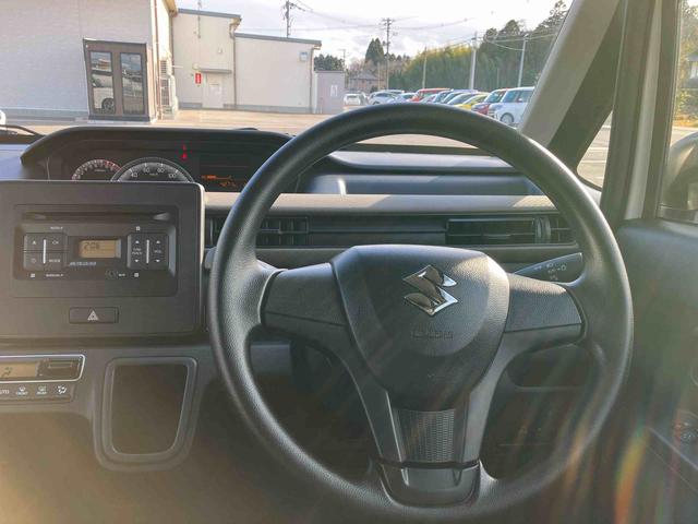 ワゴンＲＦＸ２ＷＤ　フロアシフト５速マニュアル　６６０ｃｃ　デュアルカメラブレーキサポート　ＡＢＳ　運転席・助手席エアバッグ　プッシュボタンスタート　運転席シートヒーター　社外アルミ（福島県）の中古車