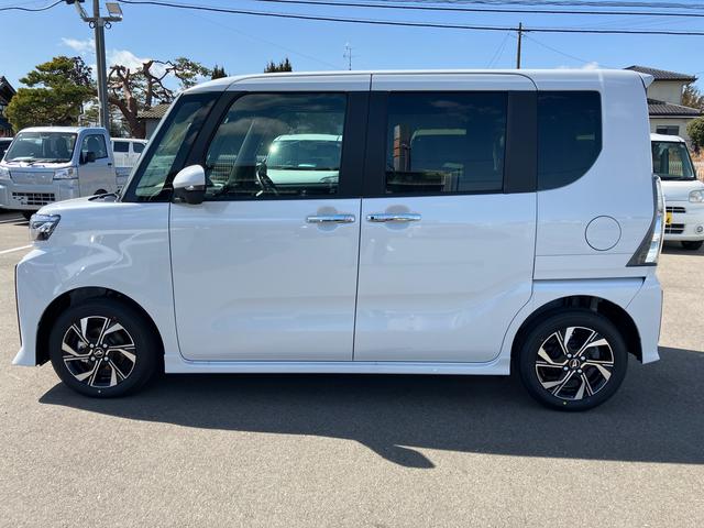 タントカスタムＸリミテッド　届出済未使用車２ＷＤ　ＣＶＴ　６６０ｃｃ　両側電動スライドドア　クルーズコントロール　衝突被害軽減ブレーキ　横滑り防止装置　ＡＢＳ　サイドエアバッグ　アイドリングストップ　プッシュボタンスタート　届出済未使用車（福島県）の中古車