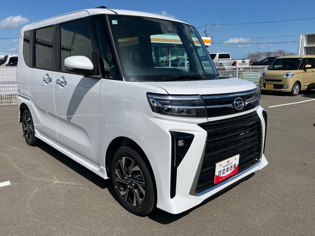 タントカスタムＸリミテッド　届出済未使用車２ＷＤ　ＣＶＴ　６６０ｃｃ　両側電動スライドドア　クルーズコントロール　衝突被害軽減ブレーキ　横滑り防止装置　ＡＢＳ　サイドエアバッグ　アイドリングストップ　プッシュボタンスタート　届出済未使用車（福島県）の中古車