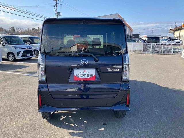 タントカスタムＲＳリミテッド　ターボ２ＷＤ　ＣＶＴ　６６０ｃｃ　クルコン　ＥＴＣ　衝突被害軽減ブレーキ　横滑り防止装置　ＡＢＳ　アイドリングストップ　プッシュボタンスタート　両側電動スライドドア　ディスプレイオーディオ　バックモニター（福島県）の中古車