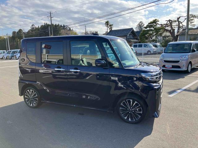 タントカスタムＲＳリミテッド　ターボ２ＷＤ　ＣＶＴ　６６０ｃｃ　クルコン　ＥＴＣ　衝突被害軽減ブレーキ　横滑り防止装置　ＡＢＳ　アイドリングストップ　プッシュボタンスタート　両側電動スライドドア　ディスプレイオーディオ　バックモニター（福島県）の中古車