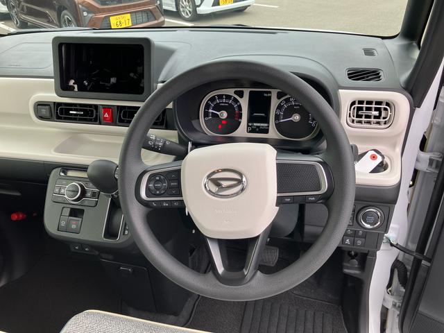 ムーヴキャンバスストライプスG2WD CVT 660cc 衝突被害軽減ブレーキ 横滑り防止機能 前席シートヒーター 電動パーキングブレーキ 両側電動スライドドア プッシュボタンスタート オートライト LEDヘッドライト(福島県)の中古車