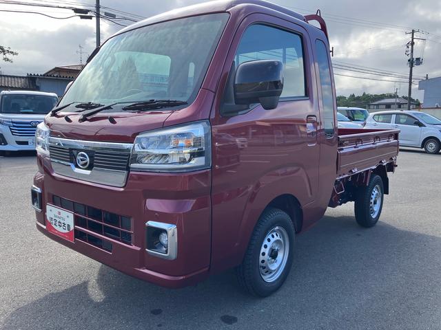 ハイゼットトラックジャンボエクストラ4WD CVT 660cc 衝突被害軽減ブレーキ 横滑り防止機能 コーナーセンサー プッシュボタンスタート 電動格納ドアミラー 荷台作業灯 フォグランプ マニュアルエアコン(福島県)の中古車