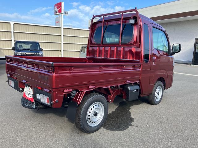 ハイゼットトラックジャンボエクストラ4WD CVT 660cc 衝突被害軽減ブレーキ 横滑り防止機能 コーナーセンサー プッシュボタンスタート 電動格納ドアミラー 荷台作業灯 フォグランプ マニュアルエアコン(福島県)の中古車
