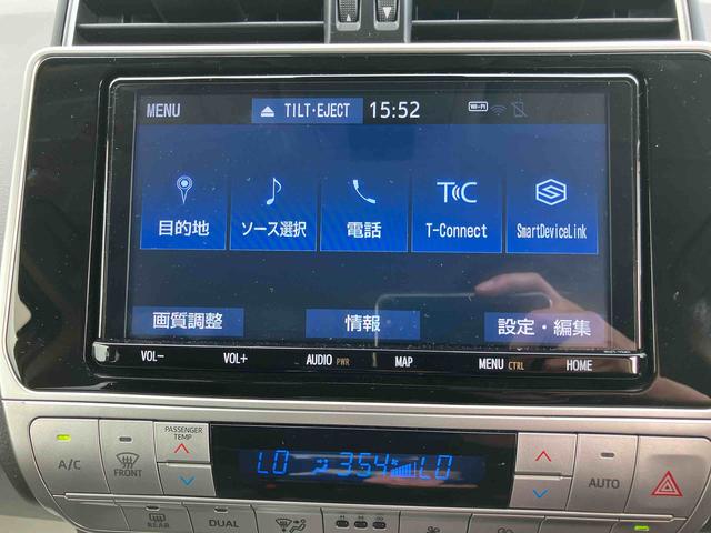 ランドクルーザープラドＴＸ４ＷＤ　ＣＶＴ　２８００ｃｃ　ナビ　バックカメラ　横滑り防止機能　コーナーセンサー　ダウンヒルアシストコントロール　プッシュボタンスタート　ＬＥＤヘッドライト　フォグランプ（福島県）の中古車