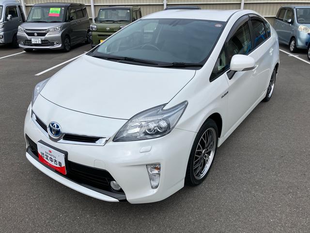 プリウスGツーリングセレクション2WD CVT 1800cc 7インチナビ バックカメラ ETC車載器 オートライト プッシュボタンスタート オートエアコン 電動格納ドアミラー LEDヘッドライト 社外アルミホイール(福島県)の中古車