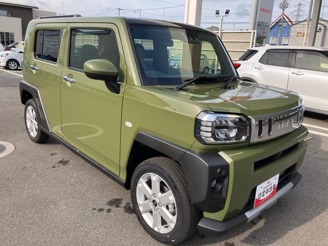 タフトＧ　クロムベンチャー４ＷＤ　６６０ｃｃ　スカイフィールトップ　衝突被害軽減ブレーキ　横滑り防止装置　ＡＢＳ　アイドリングストップ　プッシュボタンスタート　スマートキー　シートヒーター　オートエアコン　届出済未使用車（福島県）の中古車