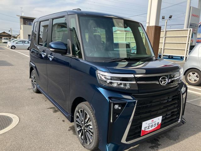タントカスタムＲＳ２ＷＤ　ＣＶＴ　６６０ｃｃ　ターボ　衝突被害軽減ブレーキ　横滑り防止装置　ＡＢＳ　アイドリングストップ　プッシュボタンスタート　オートエアコン　ベンチシート　両側電動スライドドア　届出済未使用車（福島県）の中古車