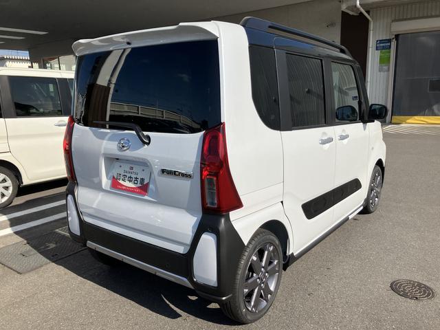タントファンクロスターボ２ＷＤ　ＣＶＴ　６６０ｃｃ　両側電動スライドドア　衝突被害軽減ブレーキ　横滑り防止装置　ＡＢＳ　アイドリングストップ　プッシュボタンスタート　オートエアコン　ベンチシート　届出済未使用車（福島県）の中古車