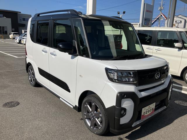 タントファンクロスターボ２ＷＤ　ＣＶＴ　６６０ｃｃ　両側電動スライドドア　衝突被害軽減ブレーキ　横滑り防止装置　ＡＢＳ　アイドリングストップ　プッシュボタンスタート　オートエアコン　ベンチシート　届出済未使用車（福島県）の中古車