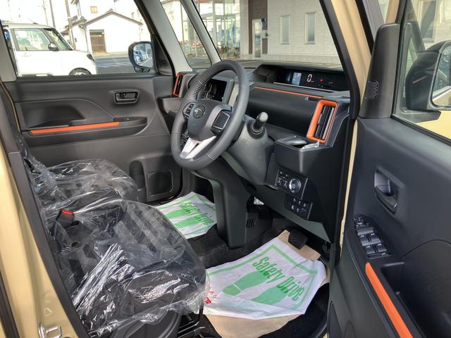 タントファンクロスターボ２ＷＤ　ＣＶＴ　６６０ｃｃ　両側電動スライドドア　衝突被害軽減ブレーキ　横滑り防止装置　ＡＢＳ　アイドリングストップ　プッシュボタンスタート　オートエアコン　ベンチシート　届出済未使用車（福島県）の中古車