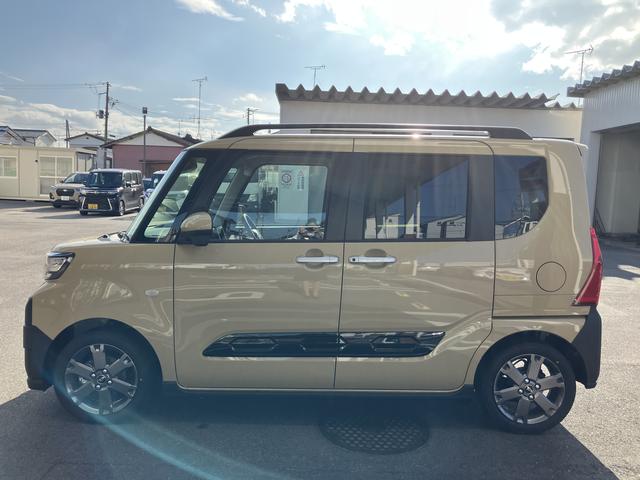 タントファンクロスターボ２ＷＤ　ＣＶＴ　６６０ｃｃ　両側電動スライドドア　衝突被害軽減ブレーキ　横滑り防止装置　ＡＢＳ　アイドリングストップ　プッシュボタンスタート　オートエアコン　ベンチシート　届出済未使用車（福島県）の中古車