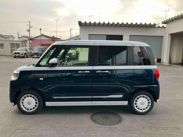 ムーヴキャンバスストライプスＧ２ＷＤ　ＣＶＴ　６６０ｃｃ　両側電動スライドドア　衝突被害軽減ブレーキ　横滑り防止装置　ＡＢＳ　アイドリングストップ　プッシュボタンスタート　オートエアコン　ベンチシート　シートヒーター（福島県）の中古車