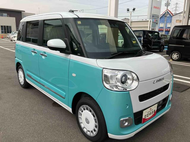 ムーヴキャンバスストライプスＧ２ＷＤ　ＣＶＴ　６６０ｃｃ　両側電動スライドドア　ナビ　前席シートヒーター　ベンチシート　衝突被害軽減ブレーキ　横滑り防止装置　ＡＢＳ　アイドリングストップ　プッシュボタンスタート　スマートキー（福島県）の中古車
