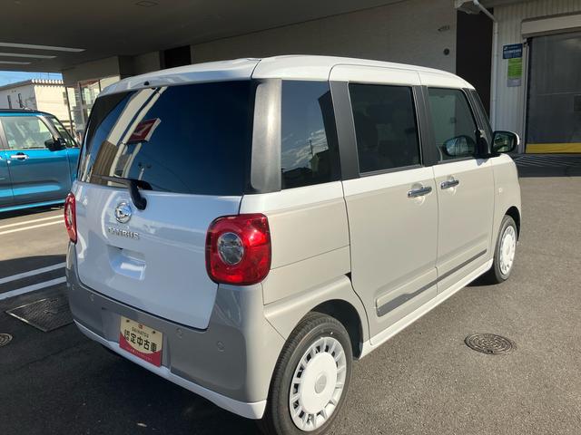 ムーヴキャンバスストライプスＧ２ＷＤ　ＣＶＴ　６６０ｃｃ　両側電動スライドドア　衝突被害軽減ブレーキ　横滑り防止装置　ＡＢＳ　アイドリングストップ　プッシュボタンスタート　オートエアコン　前席シートヒーター　届出済未使用車（福島県）の中古車