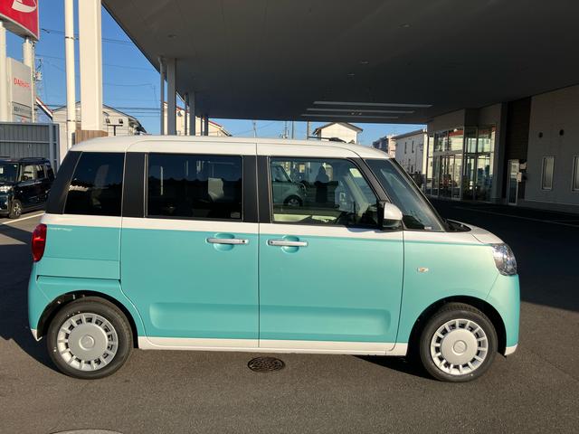 ムーヴキャンバスストライプスＸ　届出済未使用車２ＷＤ　ＣＶＴ　６６０ｃｃ　ディスプレイオーディオ　両側電動スライドドア　衝突被害軽減ブレーキ　横滑り防止装置　ＡＢＳ　サイドエアバッグ　アイドリングストップ　プッシュボタンスタート（福島県）の中古車