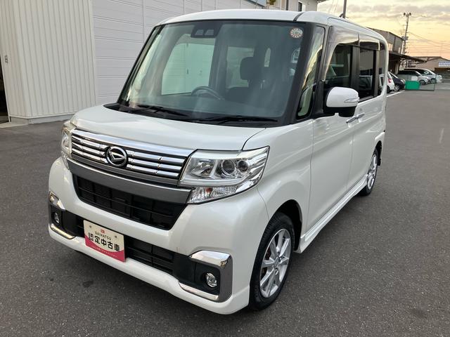 タントカスタムＸ　ＳＡIII　車検整備付　４０２４１ｋｍ走行２ＷＤ　ＣＶＴ　６６０ｃｃ　ナビ　両側スライドドア　衝突被害軽減ブレーキ　横滑り防止装置　ＡＢＳ　アイドリングストップ　プッシュボタンスタート　運転席シートヒーター　車検整備付　ワンオーナー車（福島県）の中古車