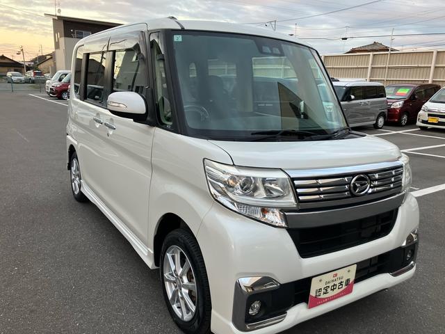 タントカスタムＸ　ＳＡIII　車検整備付　４０２４１ｋｍ走行２ＷＤ　ＣＶＴ　６６０ｃｃ　ナビ　両側スライドドア　衝突被害軽減ブレーキ　横滑り防止装置　ＡＢＳ　アイドリングストップ　プッシュボタンスタート　運転席シートヒーター　車検整備付　ワンオーナー車（福島県）の中古車