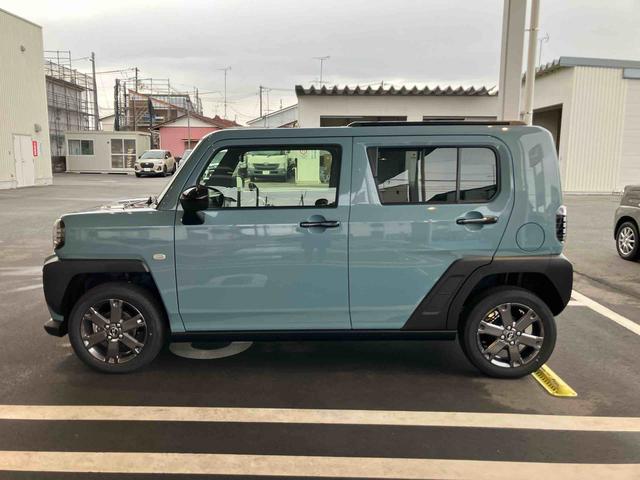 タフトＧターボ　ダーククロムベンチャー２ＷＤ　ＣＶＴ　６６０ｃｃ　スカイフィールトップ　衝突被害軽減ブレーキ　横滑り防止装置　ＡＢＳ　アイドリングストップ　プッシュボタンスタート　ディスプレイオーディオ　シートヒーター　届出済未使用車（福島県）の中古車