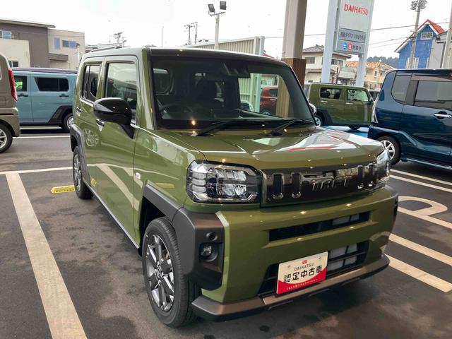 タフトＧターボ　ダーククロムベンチャー　クルーズコントロール付車２ＷＤ　ＣＶＴ　６６０ｃｃ　スカイフィールトップ　衝突被害軽減ブレーキ　横滑り防止装置　ＡＢＳ　アイドリングストップ　プッシュボタンスタート　ディスプレイオーディオ　シートヒーター　届出済未使用車（福島県）の中古車