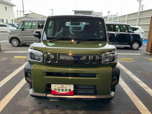 タフトＧターボ　ダーククロムベンチャー　クルーズコントロール付車２ＷＤ　ＣＶＴ　６６０ｃｃ　スカイフィールトップ　衝突被害軽減ブレーキ　横滑り防止装置　ＡＢＳ　アイドリングストップ　プッシュボタンスタート　ディスプレイオーディオ　シートヒーター　届出済未使用車（福島県）の中古車