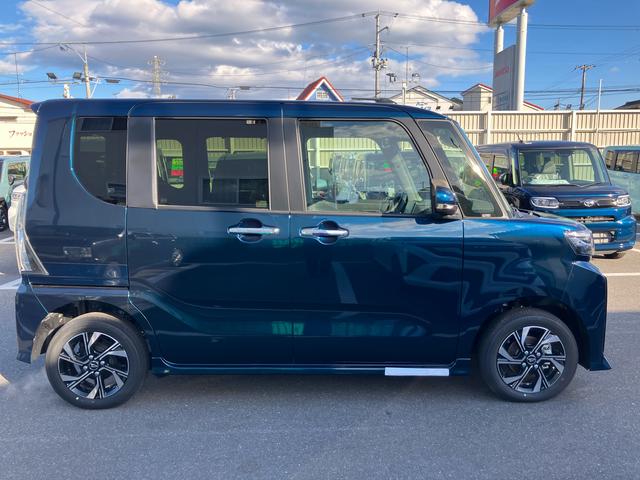 タントカスタムX 届出済未使用車4WD CVT 660cc ディスプレイオーディオ 両側電動スライドドア 衝突被害軽減ブレーキ 横滑り防止装置 ABS アイドリングストップ プッシュボタンスタート 届出済未使用車(福島県)の中古車