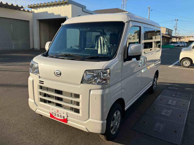 ハイゼットカーゴクルーズターボ 4WD 届出済未使用車4WD CVT 660cc ターボ ディスプレイオーディオ 衝突被害軽減ブレーキ 横滑り防止装置 ABS アイドリングストップ プッシュボタンスタート 両側スライドドア 前席パワーウィンドウ(福島県)の中古車