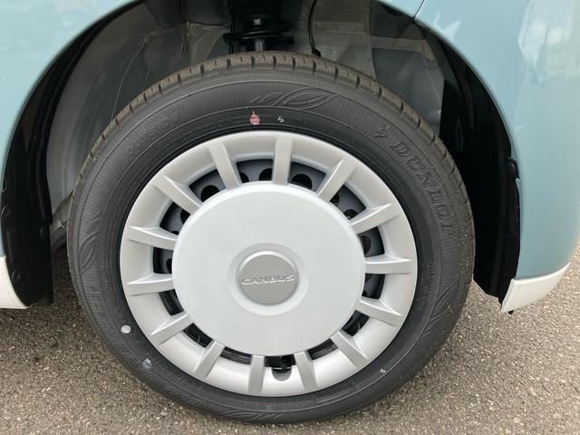 ムーヴキャンバスストライプスGターボ 届出済未使用車2WD CVT 660cc ターボ 衝突被害軽減ブレーキ 横滑り防止装置 ABS アイドリングストップ プッシュボタンスタート 両側電動スライドドア クルーズコントロール 届出済未使用車(福島県)の中古車