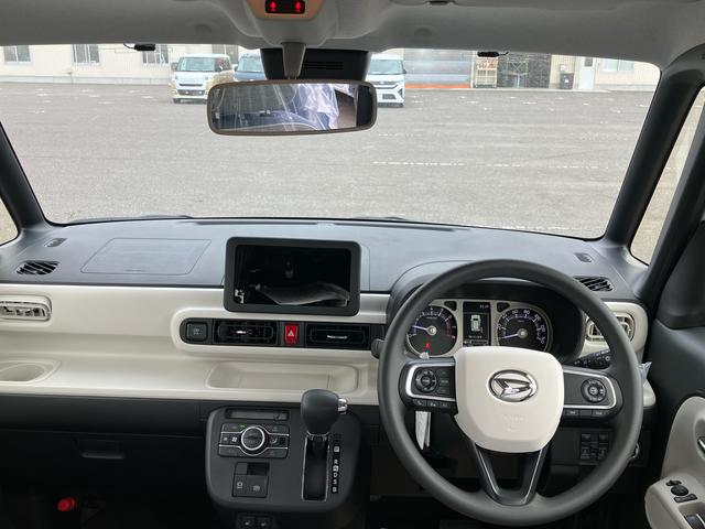 ムーヴキャンバスストライプスGターボ 届出済未使用車2WD CVT 660cc ターボ 衝突被害軽減ブレーキ 横滑り防止装置 ABS アイドリングストップ プッシュボタンスタート 両側電動スライドドア クルーズコントロール 届出済未使用車(福島県)の中古車